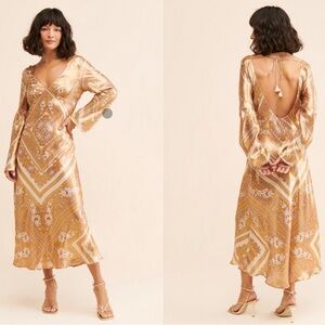 Free People New Light Scarf Midi Dress - Size 2